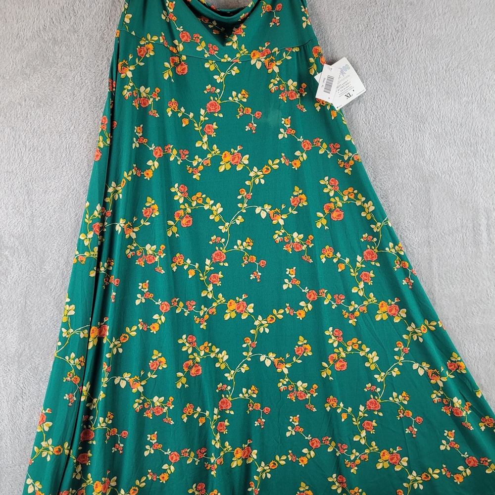 LuLaRoe Green Floral Maxi Dress